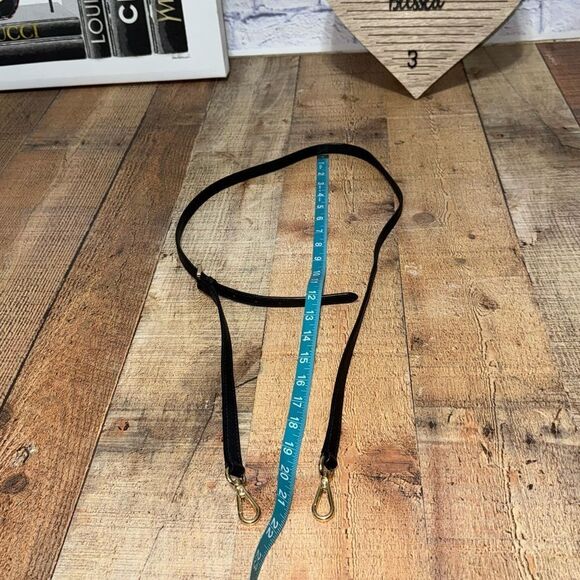 Black saffiano leather replacement Strap with Gold MK bag Charm - Picture 8 of 13